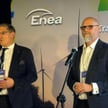 Prezes Enei Grzegorz Kinelski (P) i wiceprezes Enei ds. handlowych Bartosz Krysta (L)