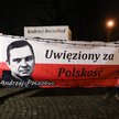 Akcja solidarności z uwięzionym Andrzejem Poczobutem w Białymstoku. Zdjęcie archiwalne z 2024 r.