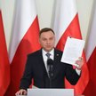Prezydent Andrzej Duda przedstawiający projekty ustaw o SN i KRS