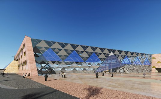 Muzeum w trakcie budowy w 2021 roku.