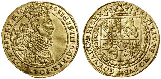 Od 160 tys. zł licytowany będzie dukat Zygmunta II Wazy