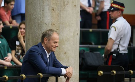 Donald Tusk w Sejmie w dniu głosowania nad "lex Tusk"