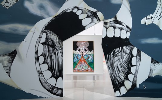 Karolina Jabłońska Mural na wystawie "Miasto kobiet" w MSN