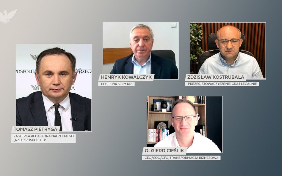 Uczestnicy redakcyjnej debaty online poświęconej hazardowi w sieci mat. pras.