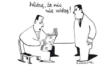 Komentarz rysunkowy. Widzę, że nic nie widzę!