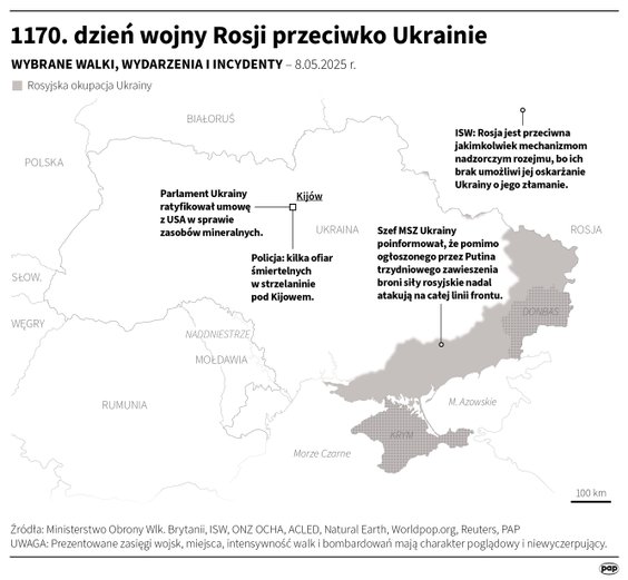 Tak wyglądała sytuacja na froncie w 1170 dniu wojny
