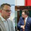 Poseł PiS Marcin Romanowski i Marszałek Sejmu Szymon Hołownia.