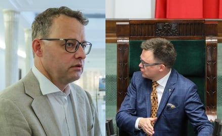 Poseł PiS Marcin Romanowski i Marszałek Sejmu Szymon Hołownia.