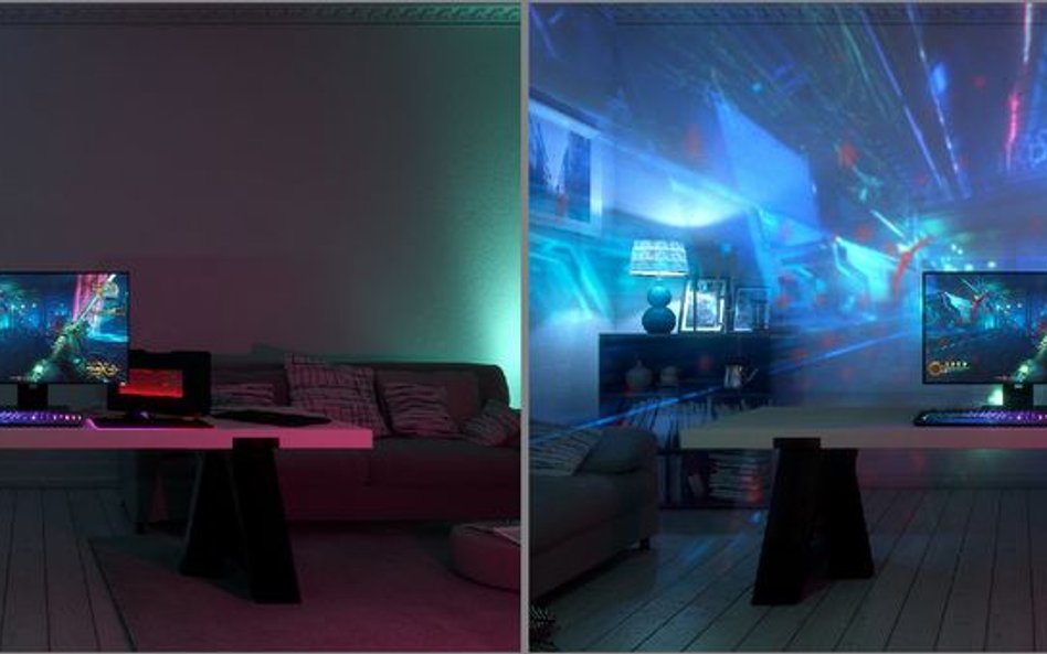 Projektor Project Ariana poprzez wykorzystanie technologii Chroma pozwala na rozszerzenie ekranu kom