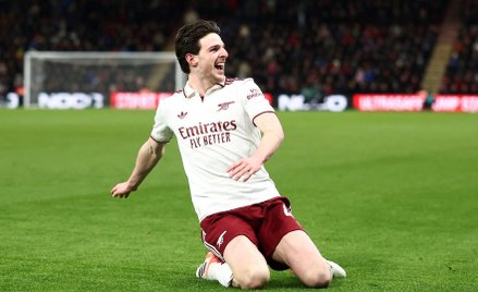 Declan Rice w sobotę strzelił dla Arsenalu dwie bramki
