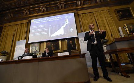 Per Stroemberg przewodniczący komitetu przyznającego ekonomiczna nagrodę Nobla