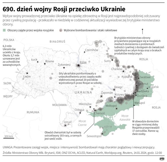 Sytuacja na froncie na Ukrainie w 690 dniu wojny
