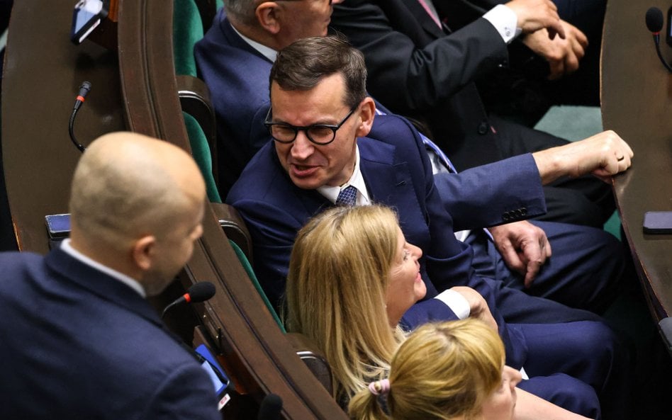 Mateusz Morawiecki w sejmowych ławach