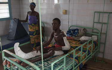 Pacjent leprozorium w Beninie