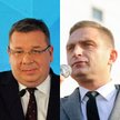 Minister-członek Rady Ministrów Michał Wójcik i Robert Bąkiewicz ze Stowarzyszenia Roty Marszu Niepo