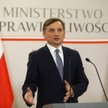 Minister sprawiedliwości, prokurator generalny Zbigniew Ziobro podczas konferencji prasowej w siedzi
