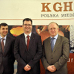 Herbert Wirth (z prawej) obok poprzedniego prezesa KGHM Mirosława Krutina