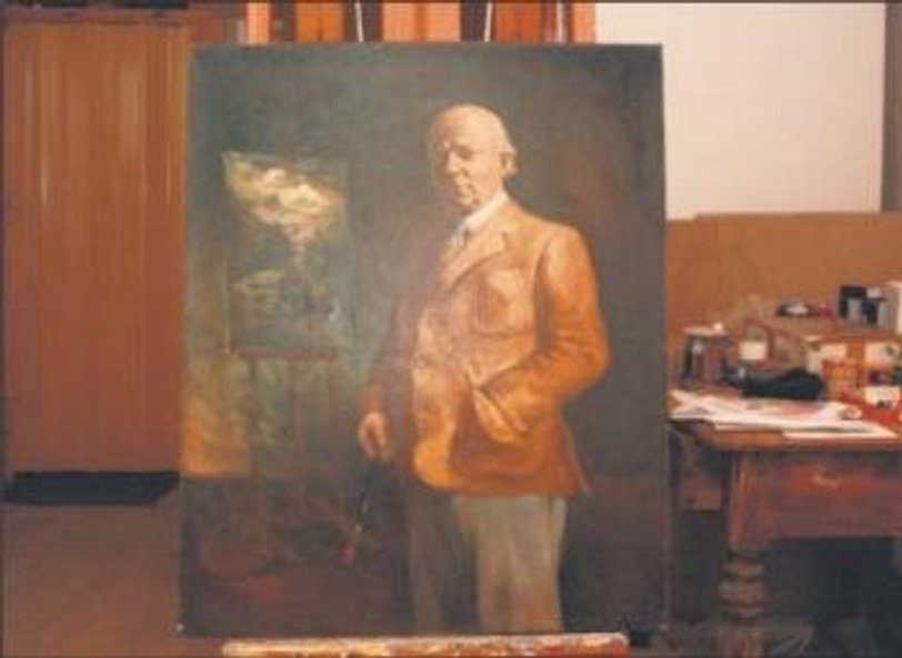 Wojciech Fangor namalował portret swojego mistrza Tadeusza Pruszkowskiego.