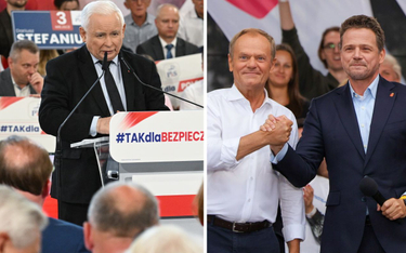 Jarosław Kaczyński, Donald Tusk i Rafał Trzaskowski
