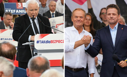 Jarosław Kaczyński, Donald Tusk i Rafał Trzaskowski