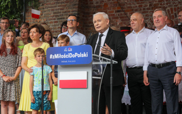 Jarosław Kaczyński na pikniku rodzinnym w Pułtusku