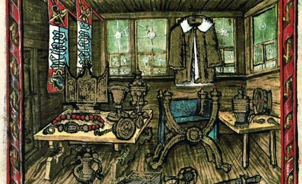 Łupy zdobyte na Burgundczykach przez żołnierzy z Lucerny, miniatura, 1513 r.