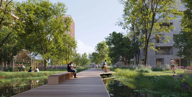 Określamy ramy urbanistyczne: lokalizację parku, maksymalne wysokości budynków, dominanty i intensyw