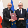 Prof. Piotr Girdwoyń i minister sprawiedliwości Adam Bodnar