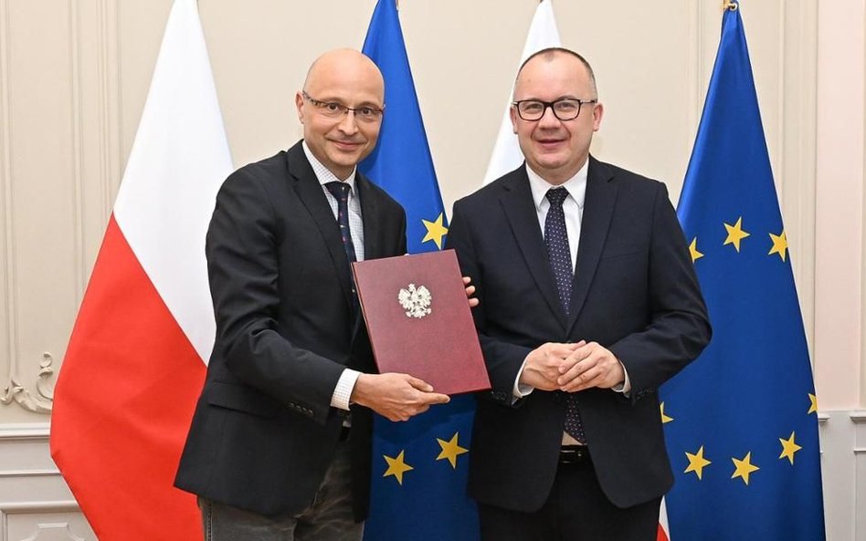 Prof. Piotr Girdwoyń i minister sprawiedliwości Adam Bodnar