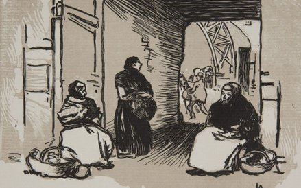 Auguste Lepere, Marchandes au panier (rue Montorgueil) / Przekupki z koszem (ulica Montorgueil), 188