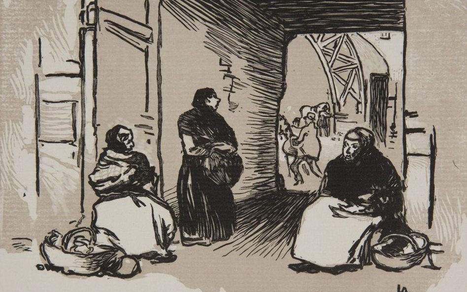 Auguste Lepere, Marchandes au panier (rue Montorgueil) / Przekupki z koszem (ulica Montorgueil), 188