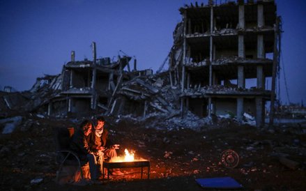 22 marca, Syria. Ruiny miasta Kobane, zniszczonego podczas wielomiesięcznych walk pomiędzy kurdyjski