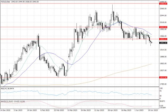 Notowania złota – dane dzienne