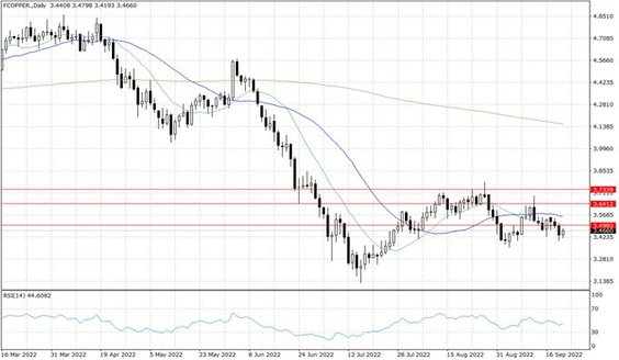 Notowania miedzi w USA – dane dzienne