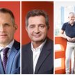 Michał Gajewski, prezes Santander Bank Polska, Brunon Bartkiewicz, prezes ING Banku Śląskiego, i Roy