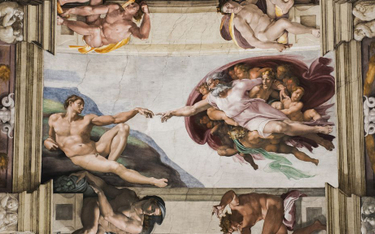 „Stworzenie Adama” (ok. 1511 r.), fresk Michała Anioła na sklepieniu Kaplicy Sykstyńskiej w Watykani