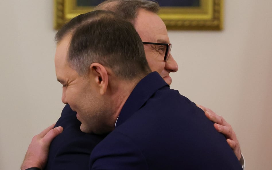 Spotkanie Andrzeja Dudy z Karolem Nawrockim w Pałacu Prezydenckim, 3 czerwca