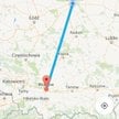 System map Google’a podaje również planowany czas podróży pociągiem.