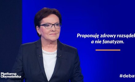 Jeden z materiałów, które działacze PO mają prezentować podczas debaty