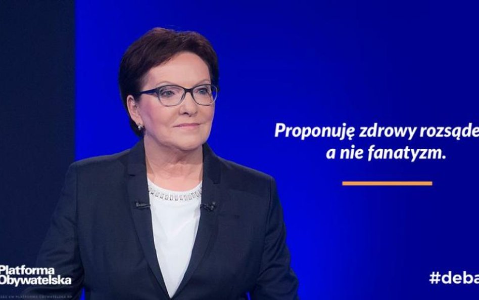 Jeden z materiałów, które działacze PO mają prezentować podczas debaty
