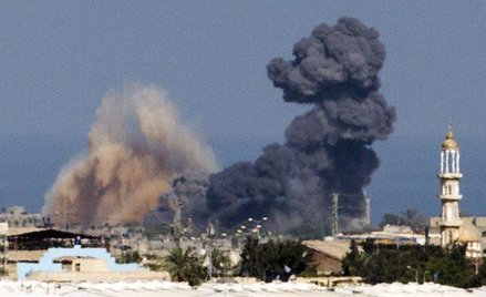 Miasto Gaza po wczorajszych nalotach