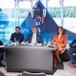 Od lewej: prowadzący debatę Marcin Piasecki, Marcin Kamassa, naczelnik wydziału UE w Departamencie P