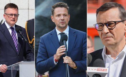 Szymon Hołownia, Rafał Trzaskowski i Mateusz Morawiecki
