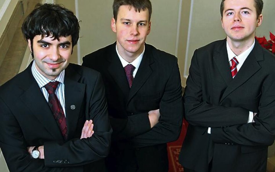 Tomasz Kulczyński, Jakub Pachocki i Wojciech Śmietanka po sukcesie na mistrzostwach w programowaniu 