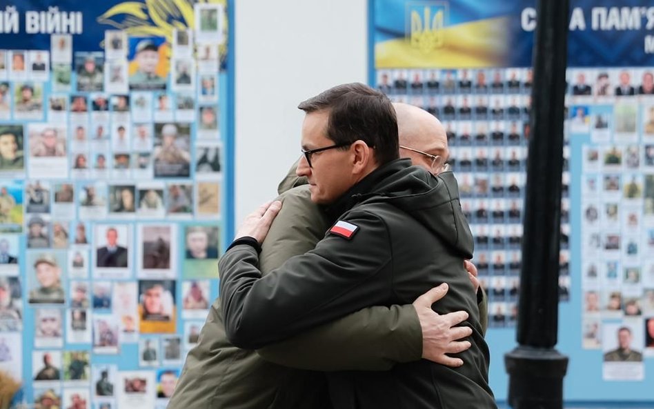 Premier Mateusz Morawiecki i premier Denys Szmyhal w Kijowie