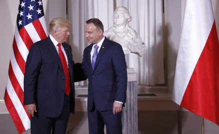 Donald Trump i Andrzej Duda w czasie pierwszej wizyty prezydenta USA w Polsce