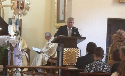 Ryszard Czarnecki przemawiał z ambony. "Miałem odmówić?"