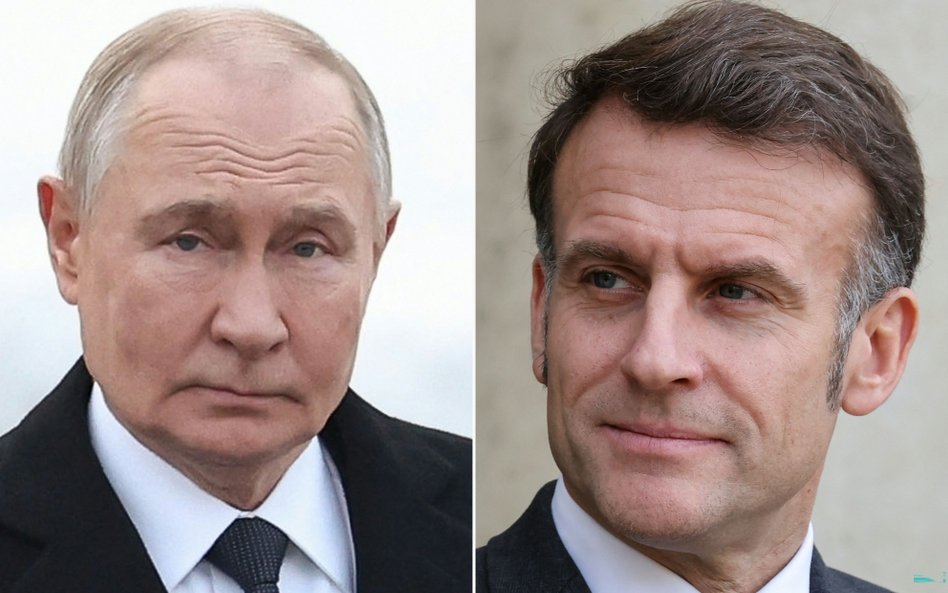 Władimir Putin i Emmanuel Macron