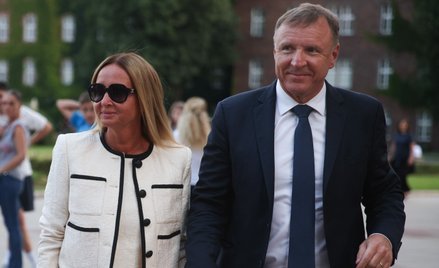 Lipiec 2024 r. Były prezes TVP Jacek Kurski oraz jego żona Joanna Kurska w drodze na mszę świętą w k