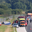 Służby ratunkowe na miejscu wypadku polskiego autokaru w Chorwacji